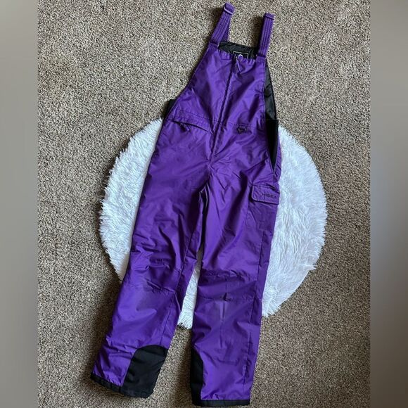 Hisea Snow Bib Overall Pants Purple Girls Size Large - Picture 1 of 13